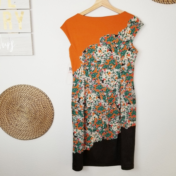 NWT Maggy London Floral Print Sheath Bodycon Dress - Picture 4 of 10